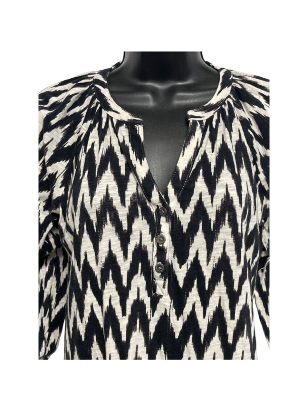 Lucky Brand Boho Popover Top Blouse V Neck Size Small - Picture 2 of 6